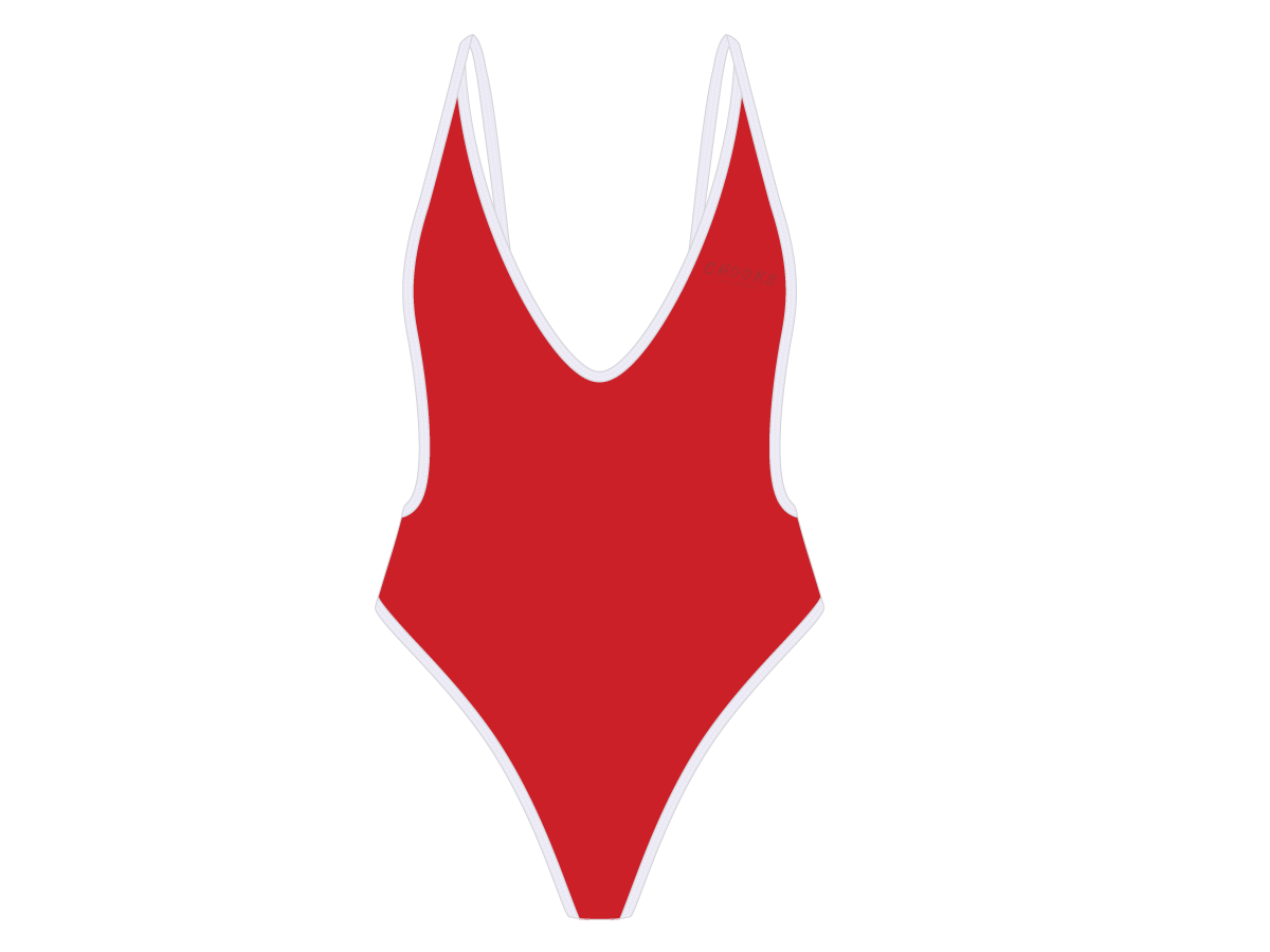 Bay Red Retro One-Piece