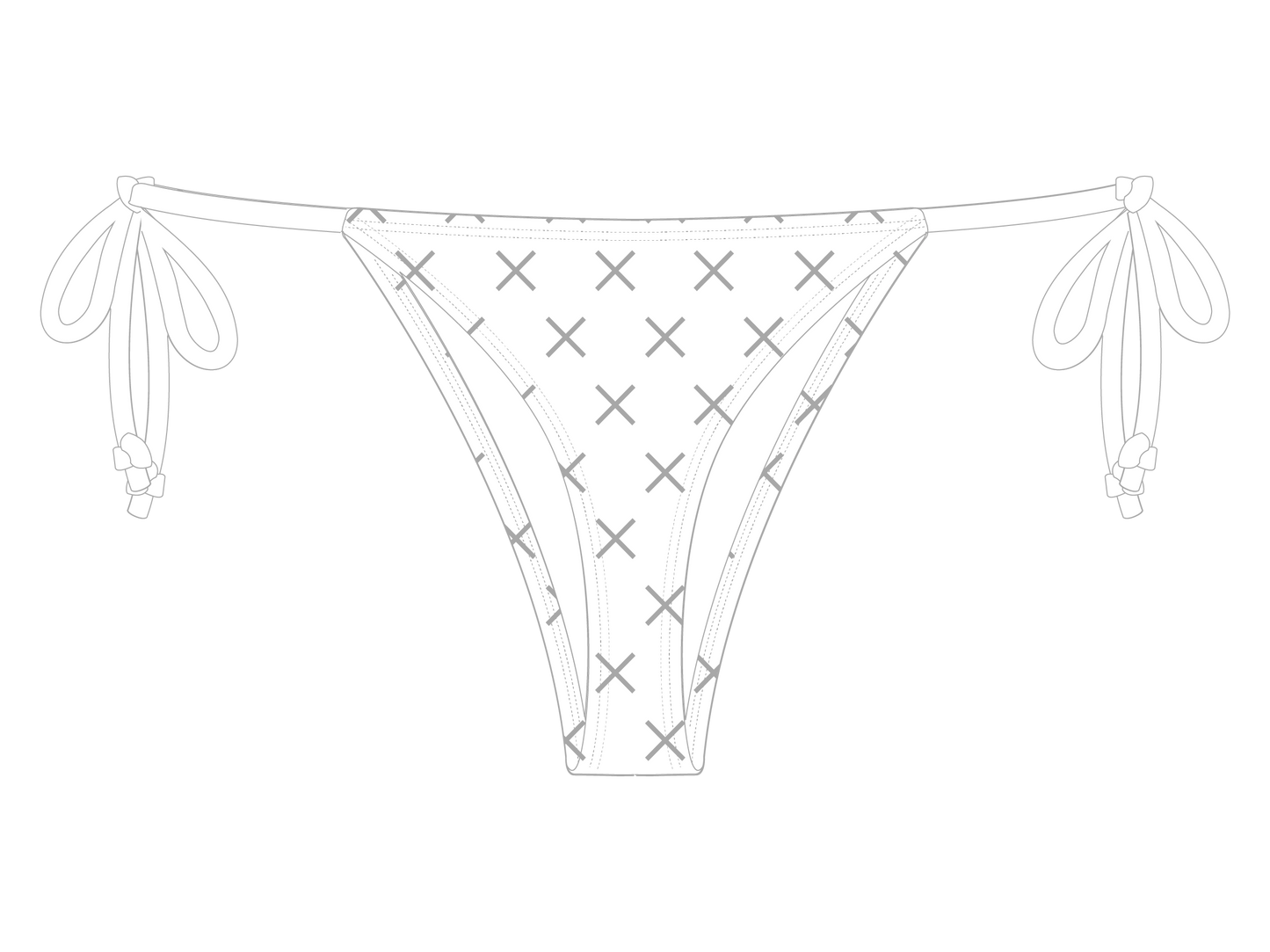 White Logo Print Beachy Bottom