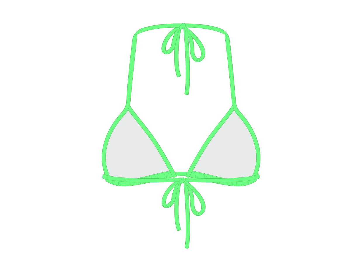 Electro Green Bikini Top II