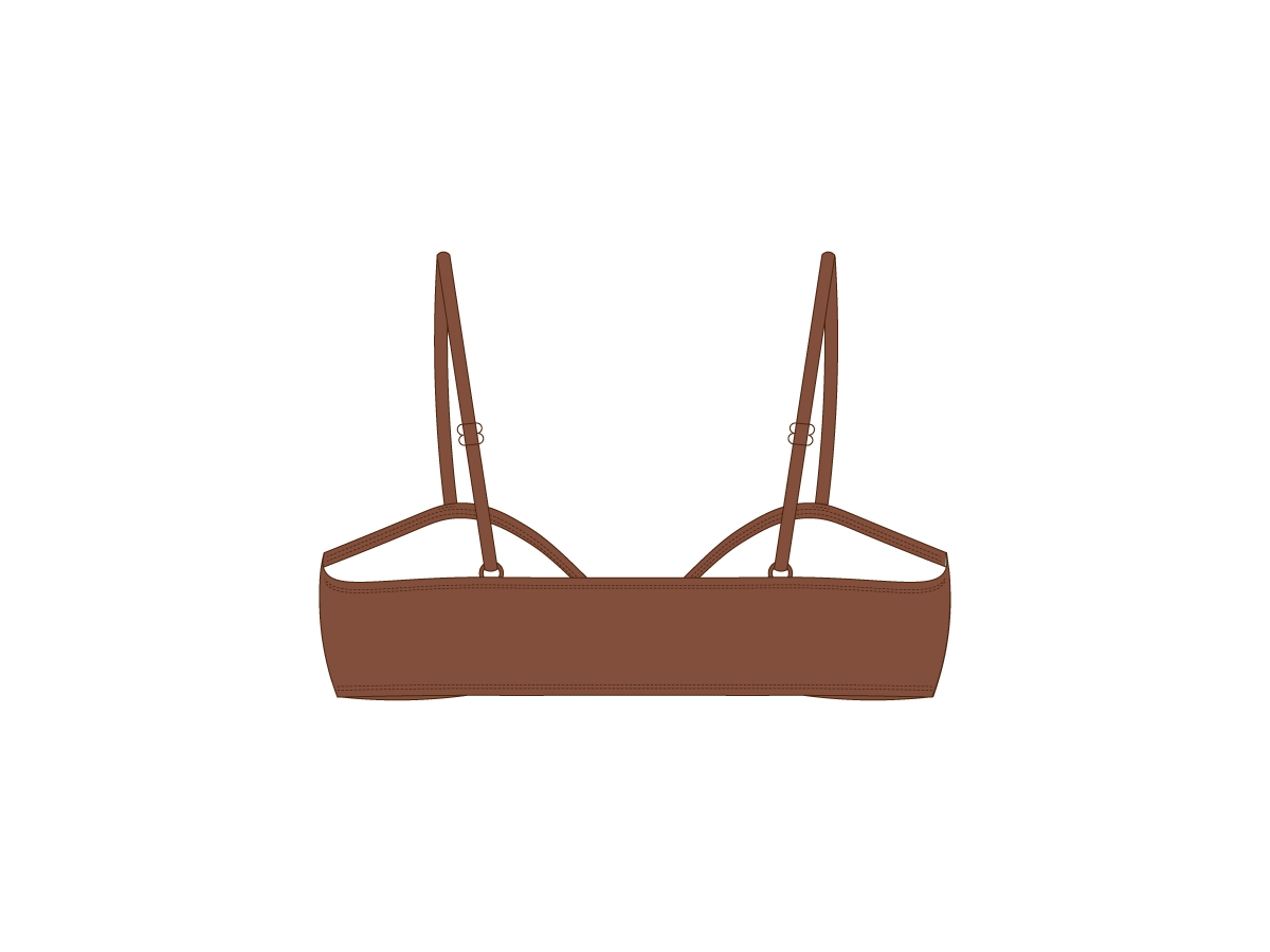 Cocoa Brown Bow Tie Top