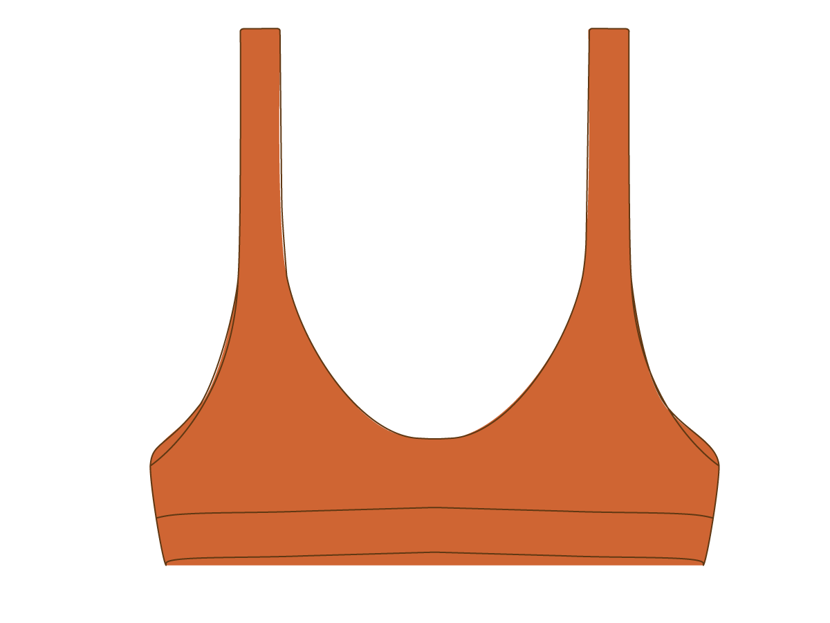 Burnt Orange Yogi Top