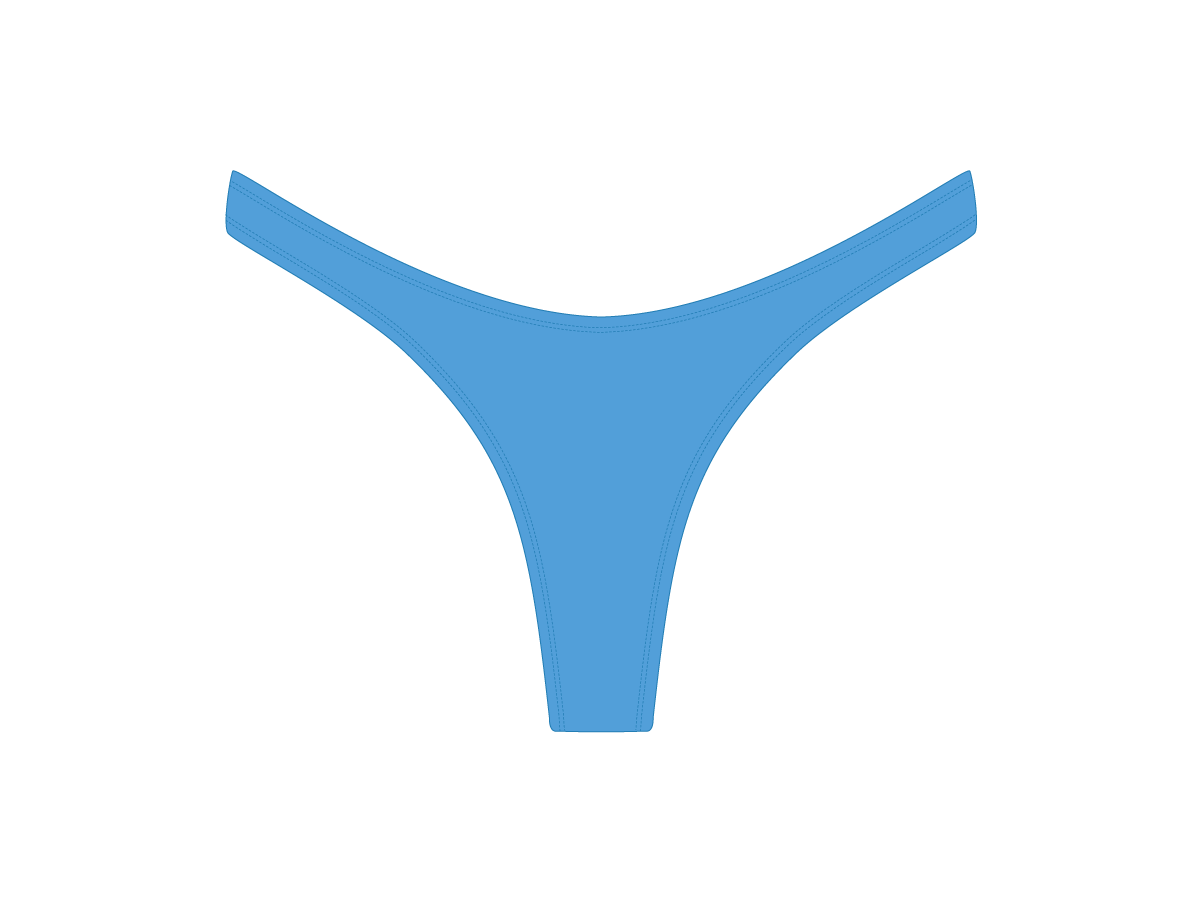 Sky Blue Chic 80's Bottoms