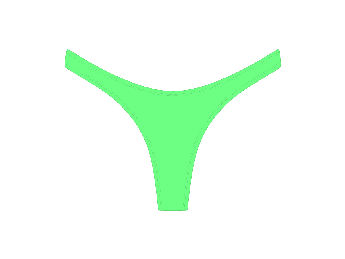 Electro Green Chic 80's Bottoms