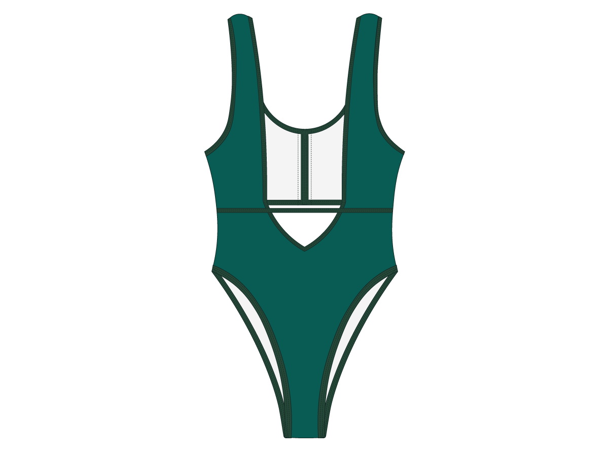 Anchor Green Contour One-Piece