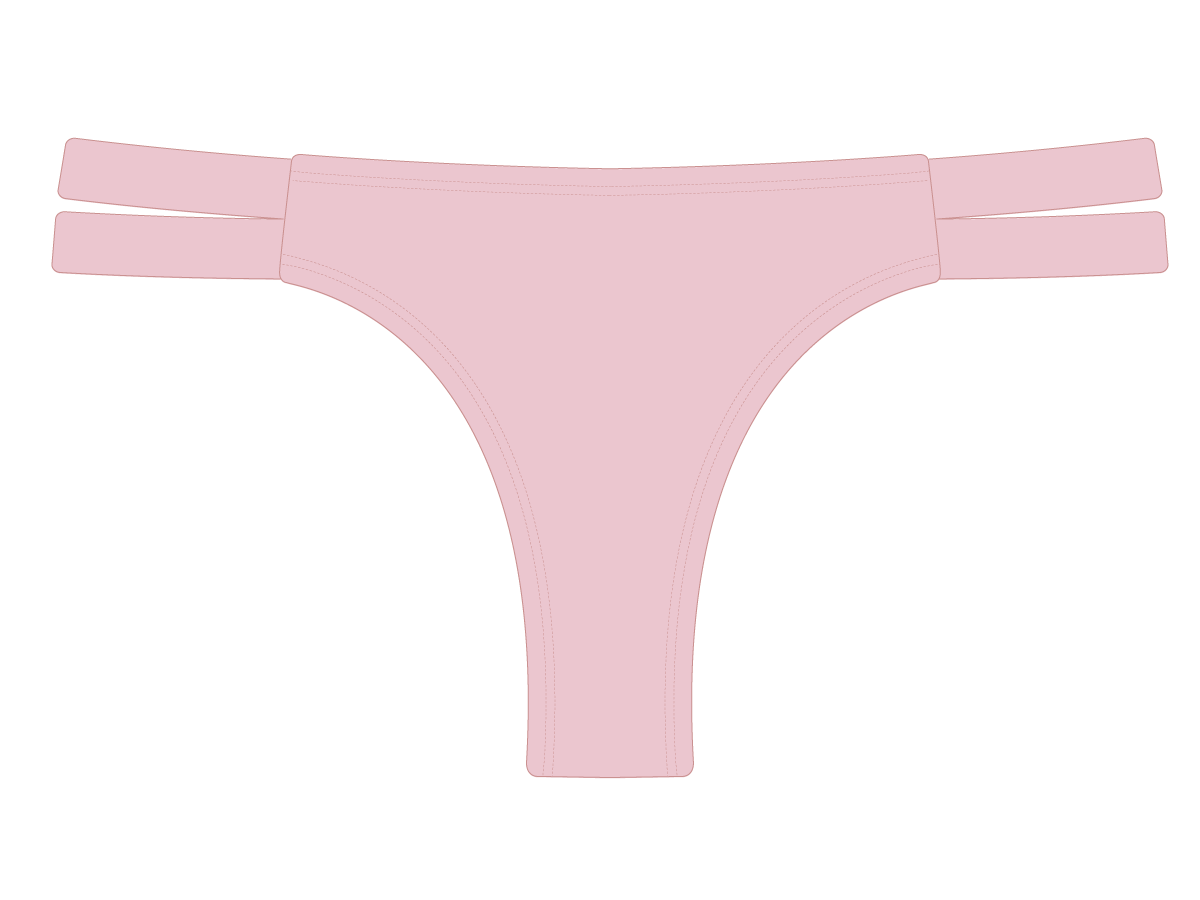 Dirty Pink Dual Strap Bottom