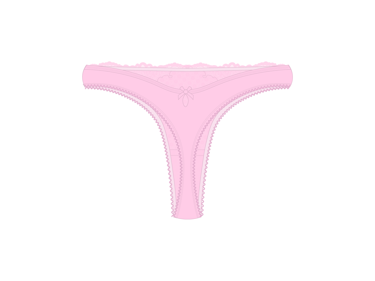 Dusty Pink Lace Bow panties
