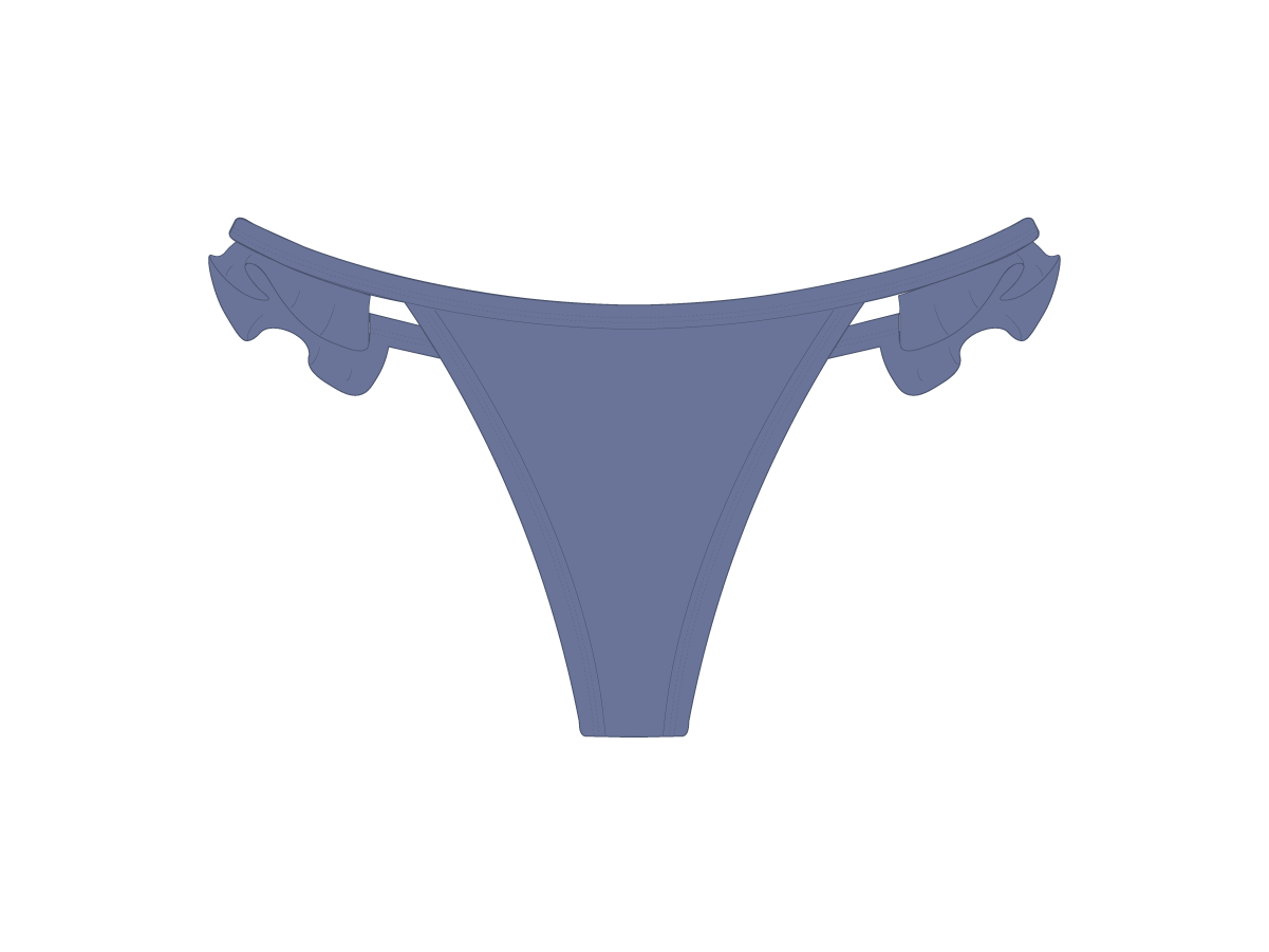 Slate Blue Fringe Bottoms