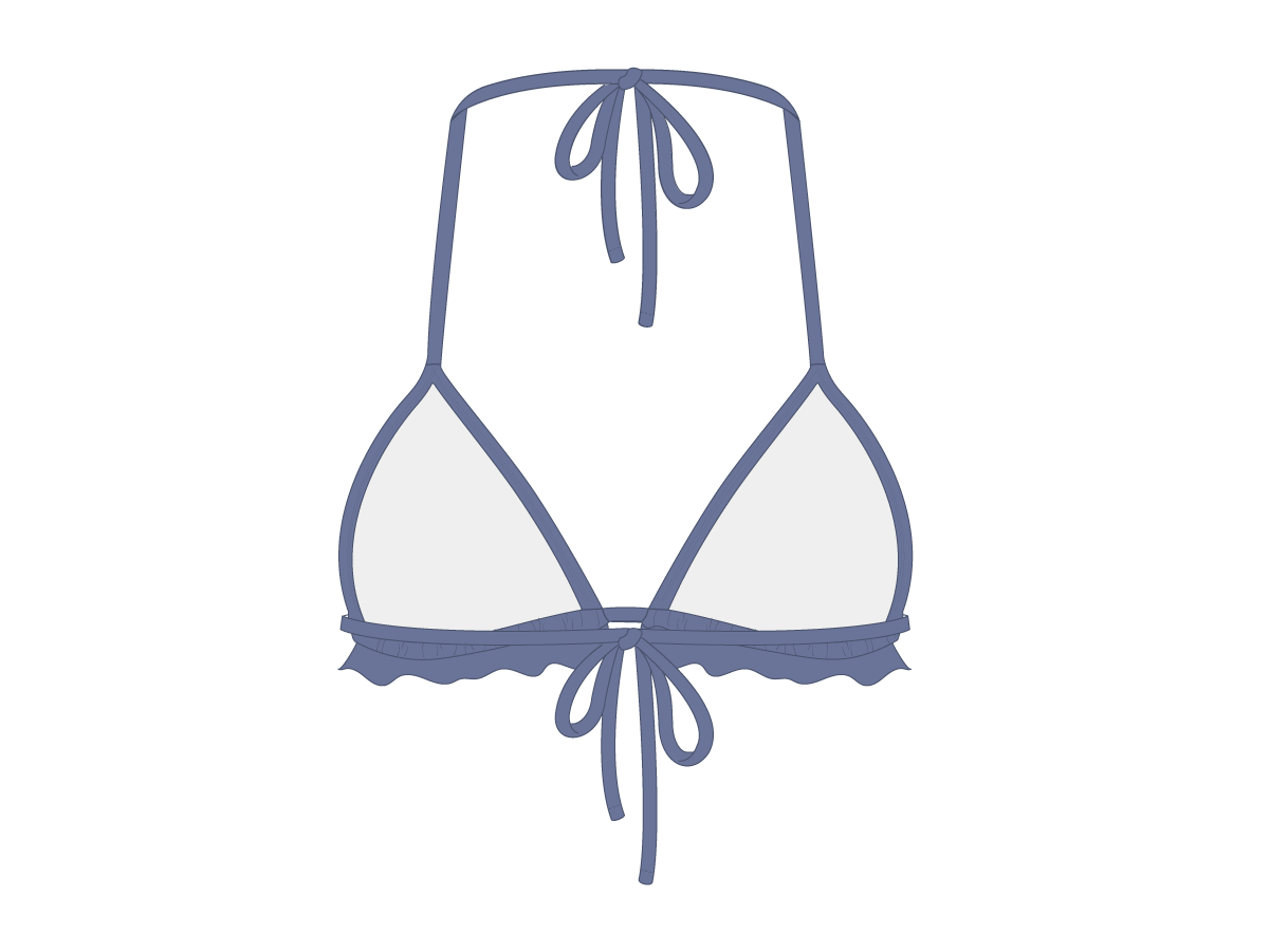 Slate Blue Fringe Top