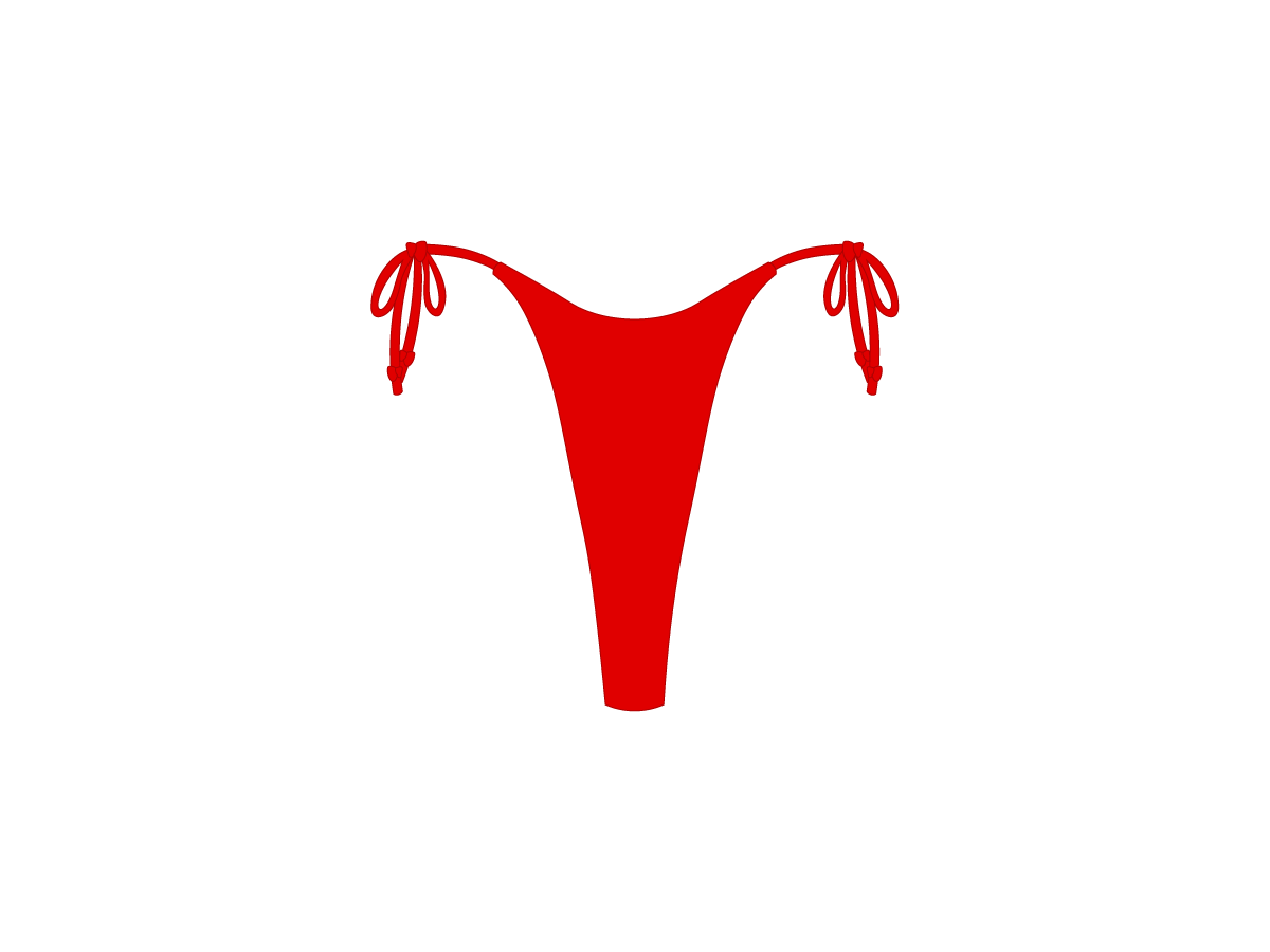 Rose Red Hi Beachy Bottoms