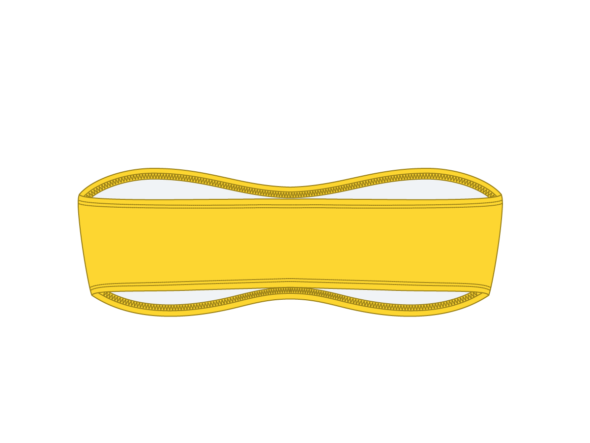 Lily Yellow Strapless Top