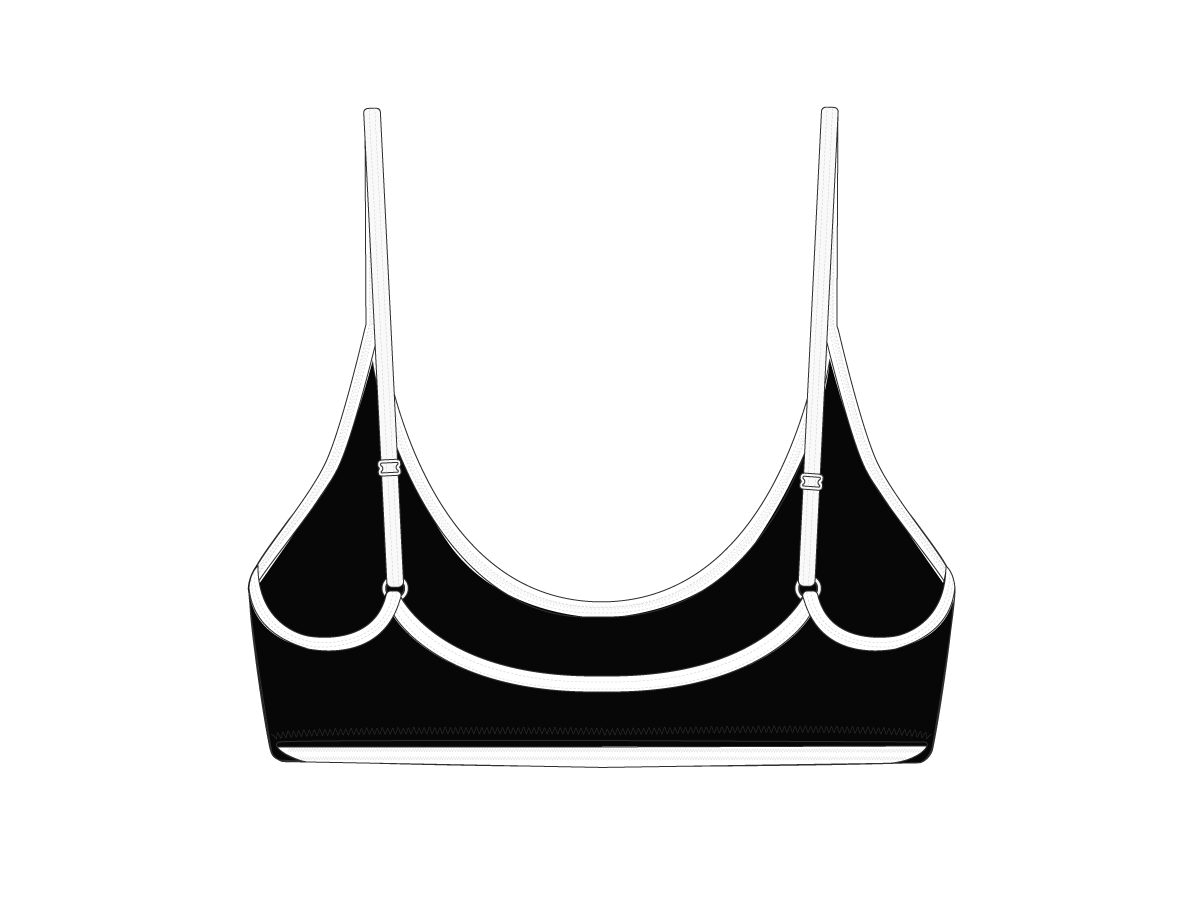 Manhattan Black Bralette Top