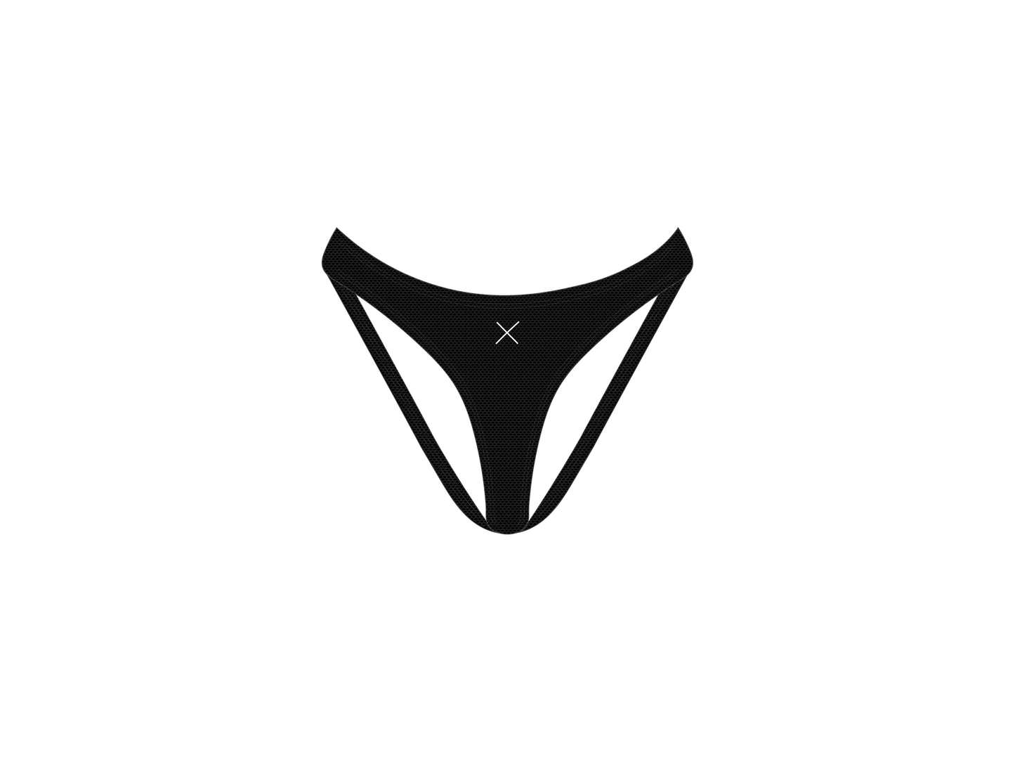 Black Angle Bottoms - Honeycomb Fabric