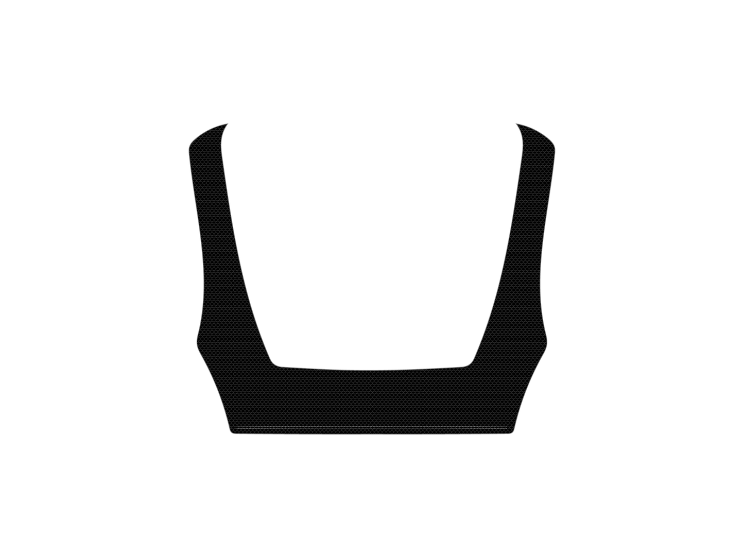 Black Angle Top - Honeycomb Fabric