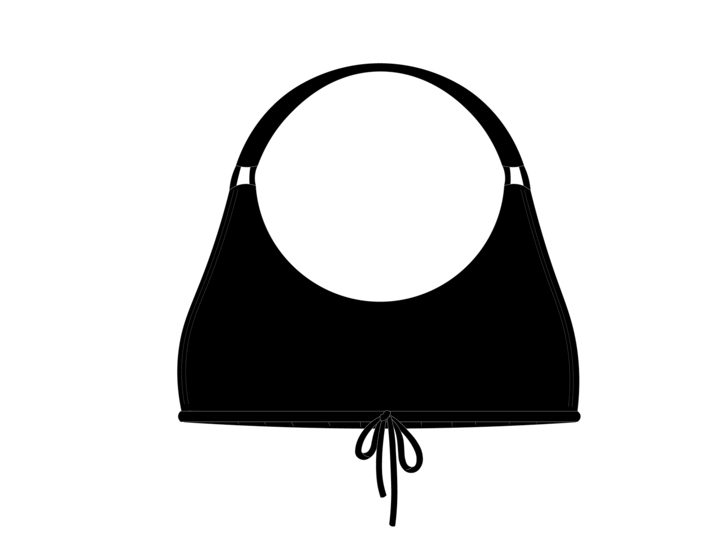 Black Rhinestone Logo Top