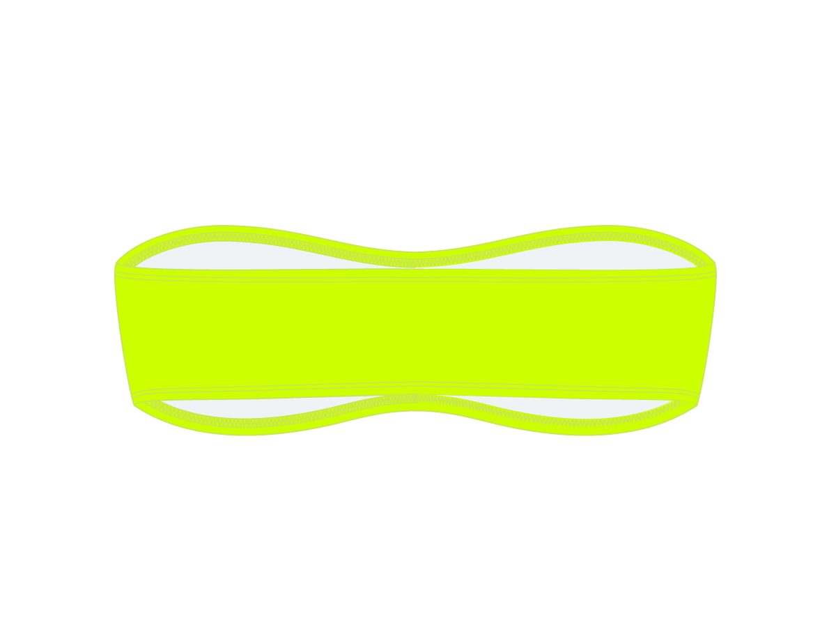 Sour Yellow Strapless Top