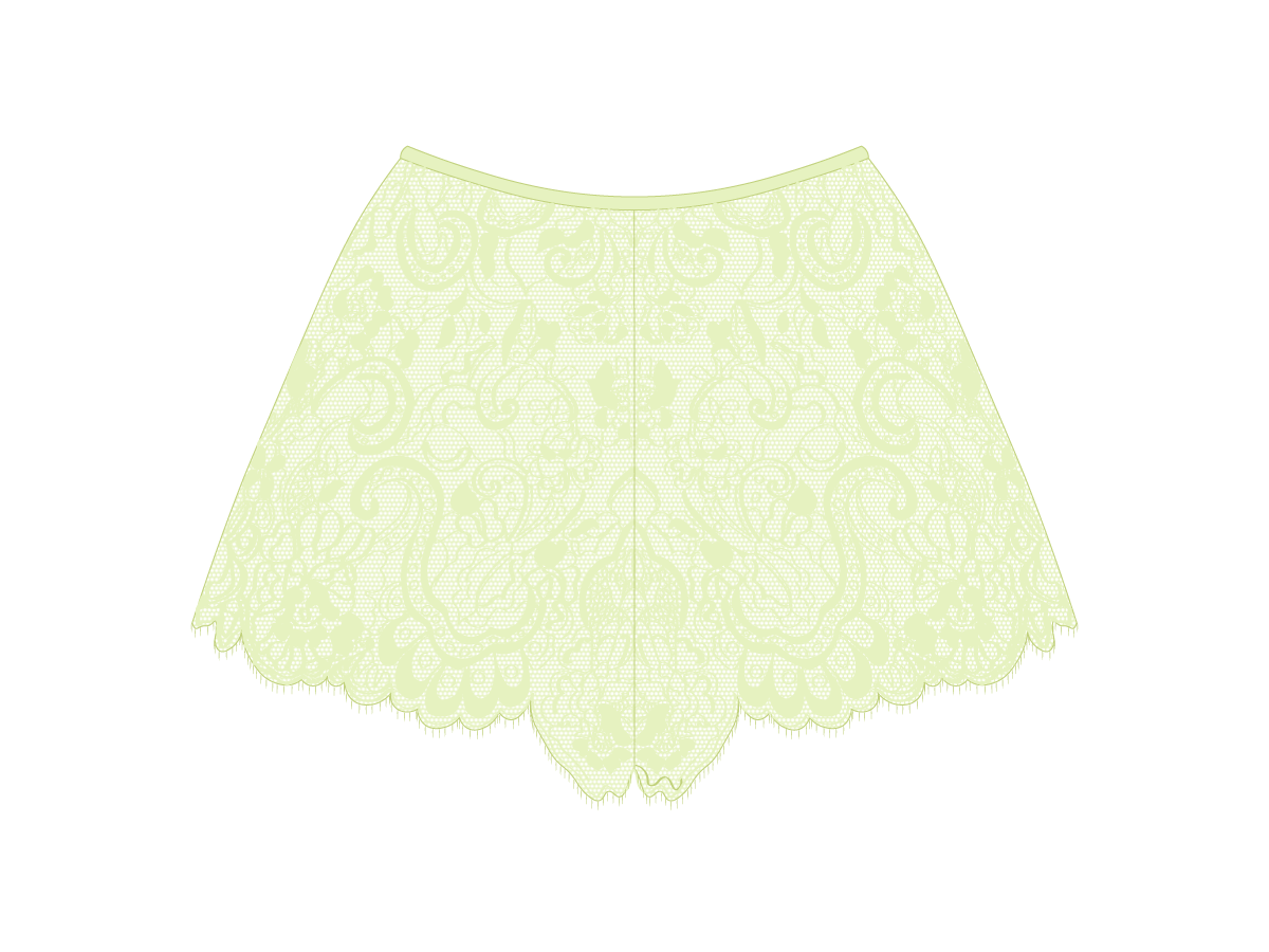 Ocean Blue Minimal Lace Shorts