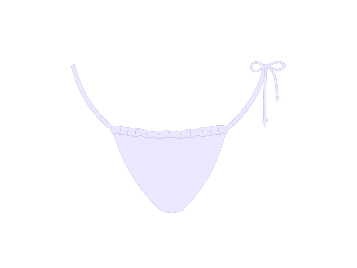 Lavender One Side-Tie Bottoms