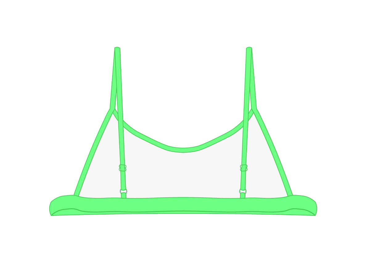 Electro Green Open Side Top