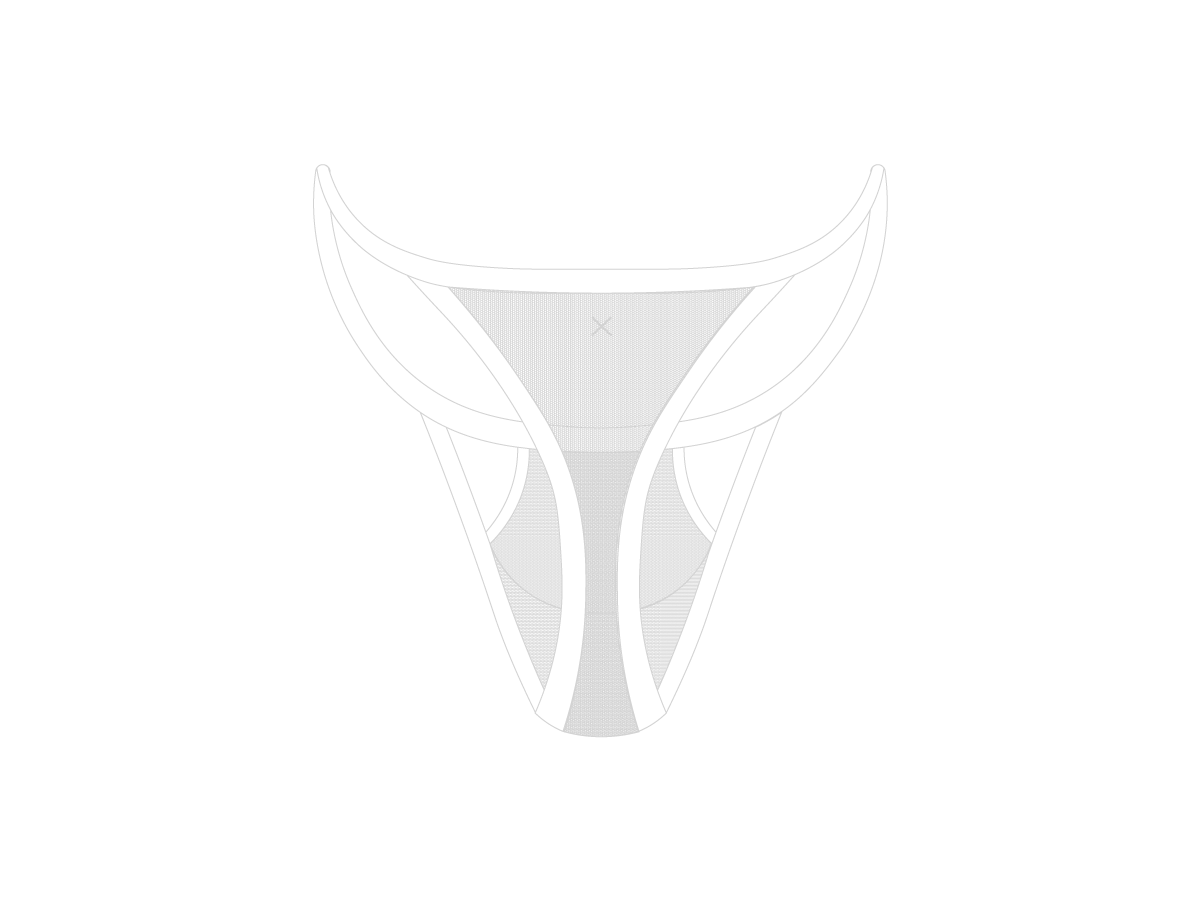 White Mesh Peep Thong Panty