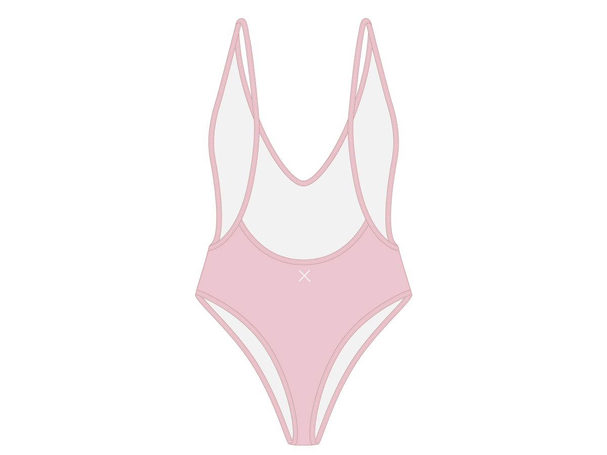 Dirty Pink Retro One-Piece II