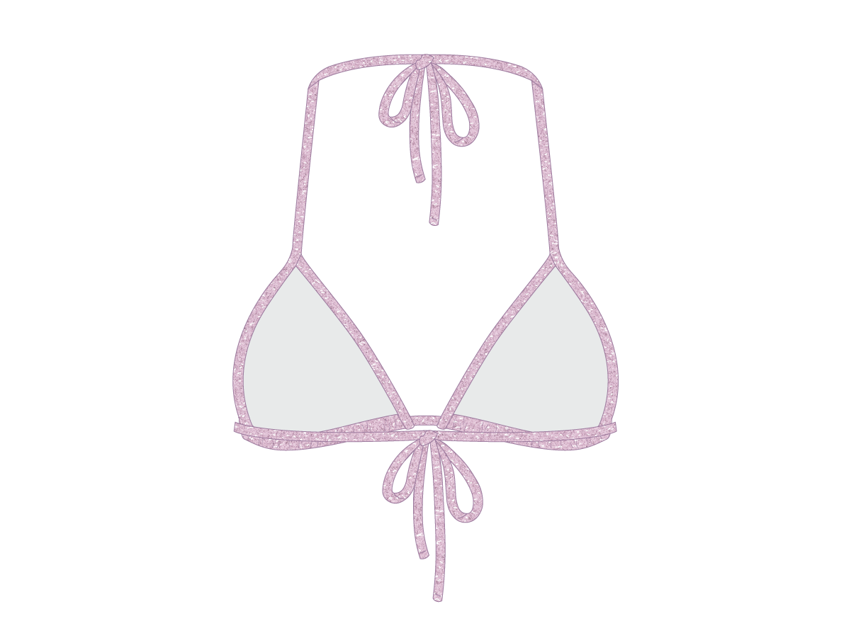 Bubblegum Shimmer Bikini Top