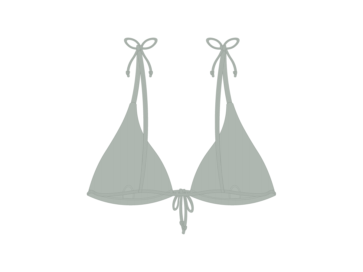 Seafoam 3 Tie Ribbed Top