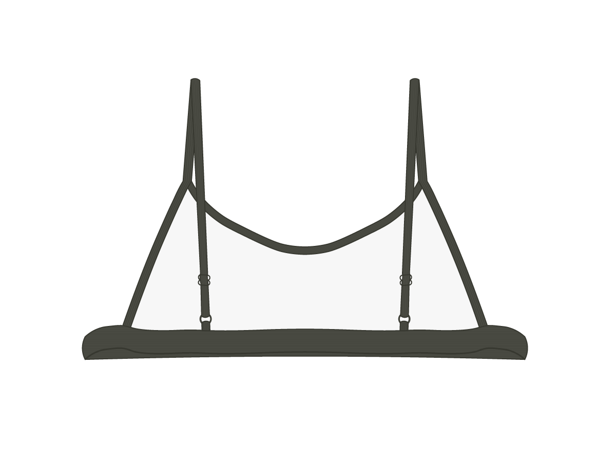 Fern Open Side Ribbed Top