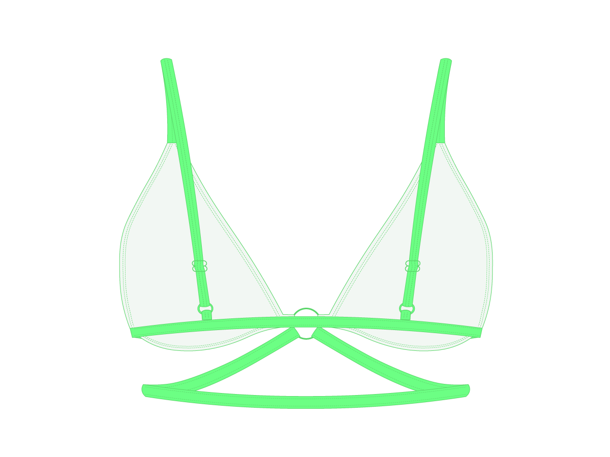 Electro Green Ringer Top