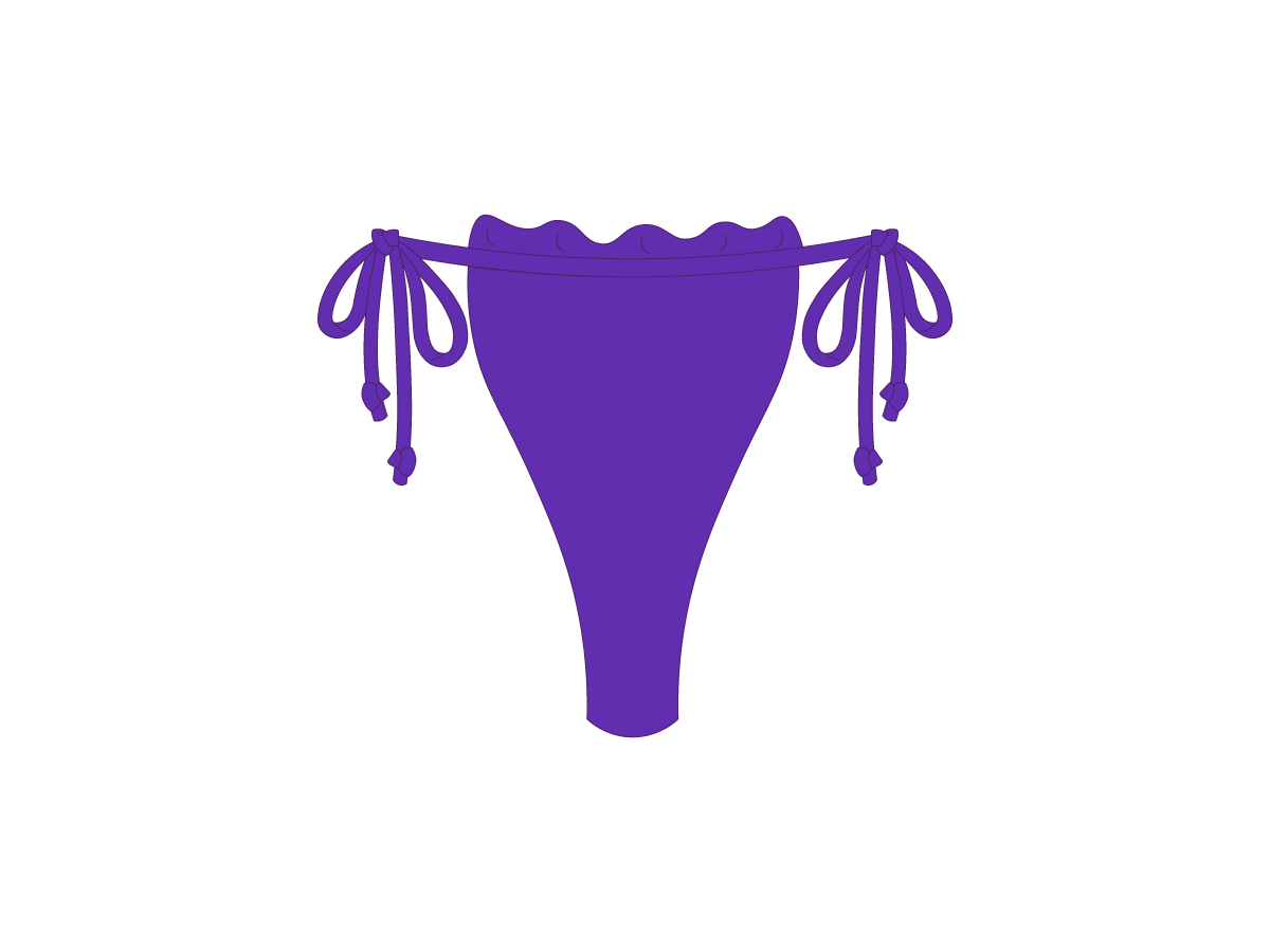 Violet Scallop Bottoms