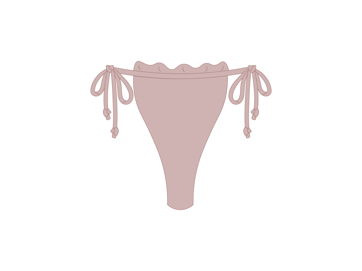 Deep Taupe Scallop Bottoms