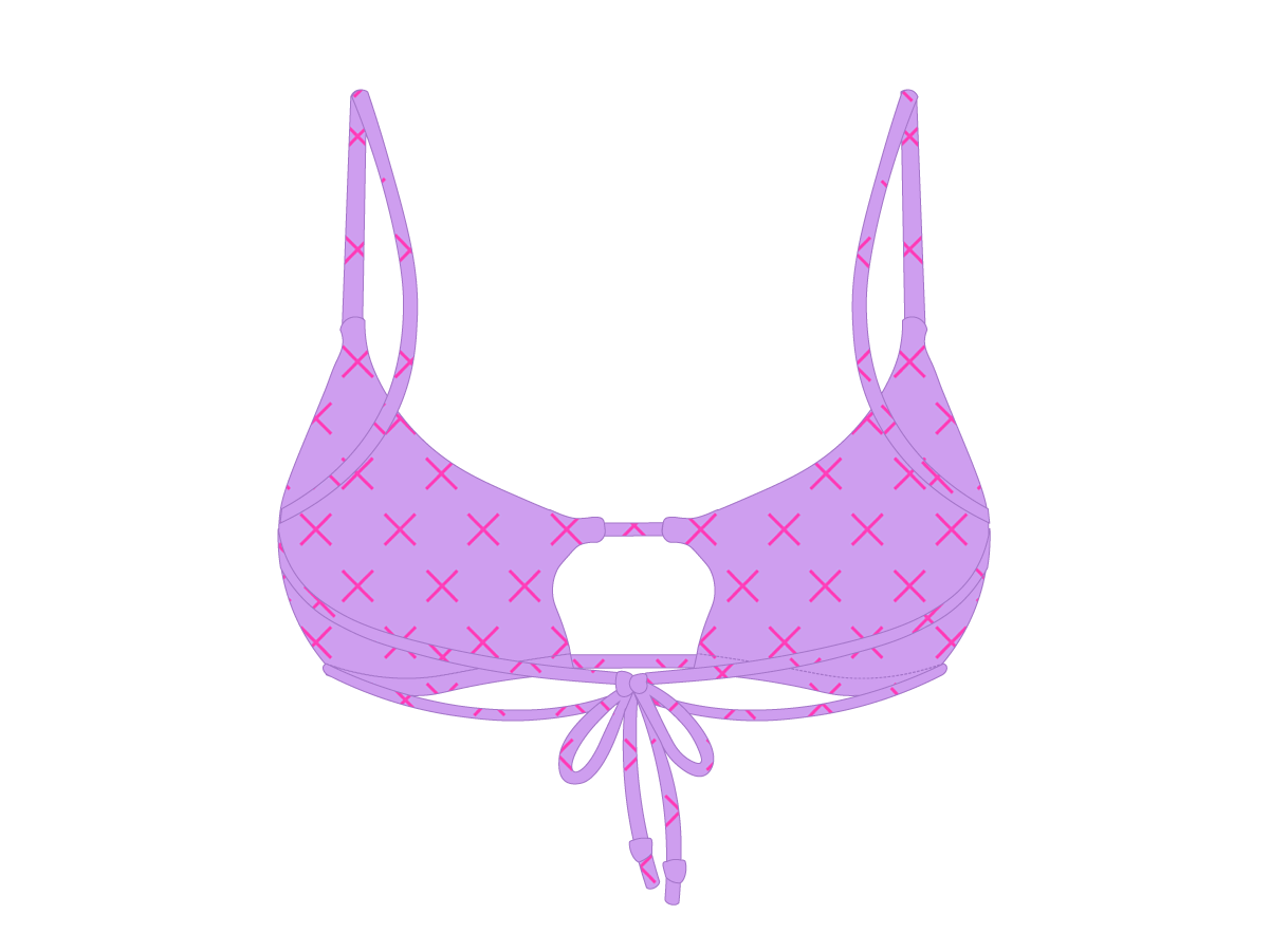 Lilac Logo Print Loop Top