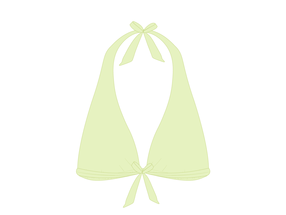 Ocean Blue Tie-Knot Bikini Top