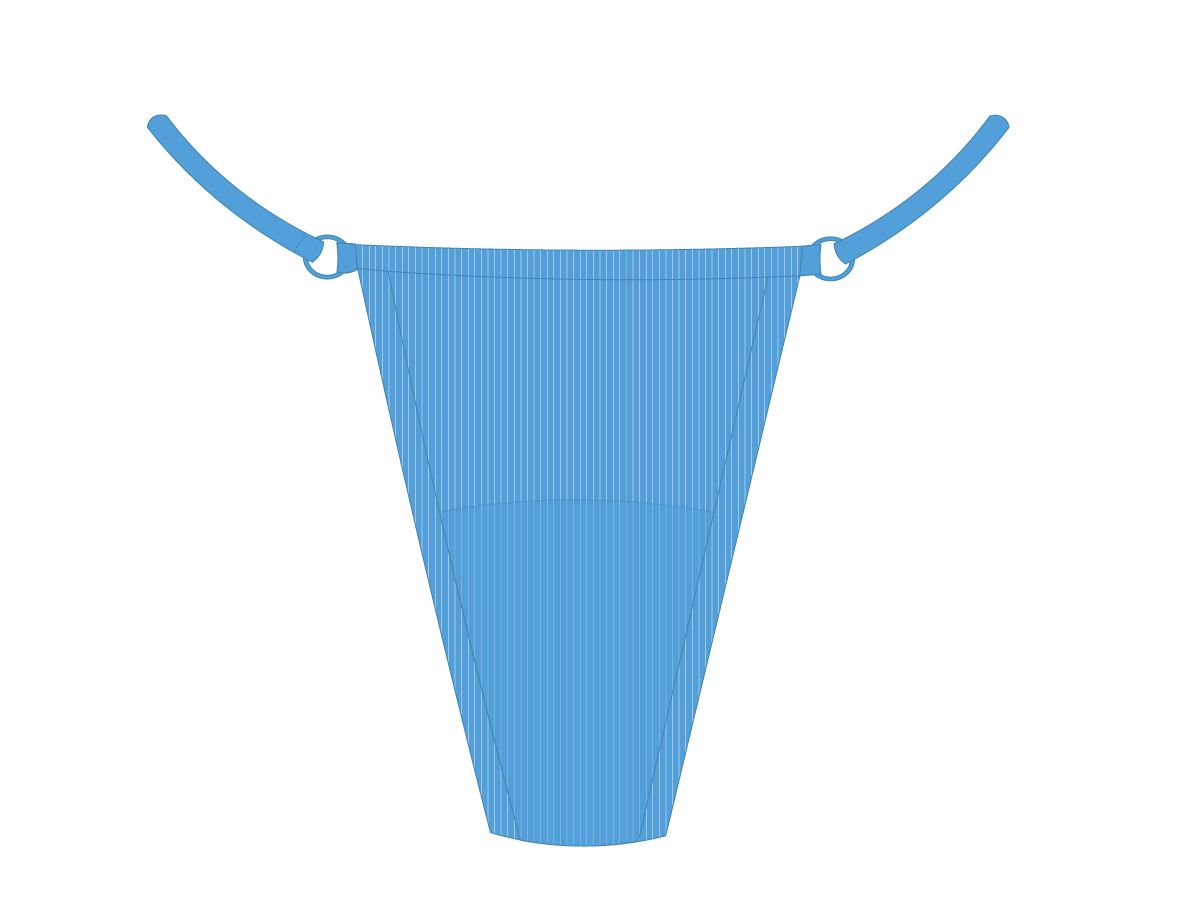 Sky Blue Lace Ribbed Bottoms