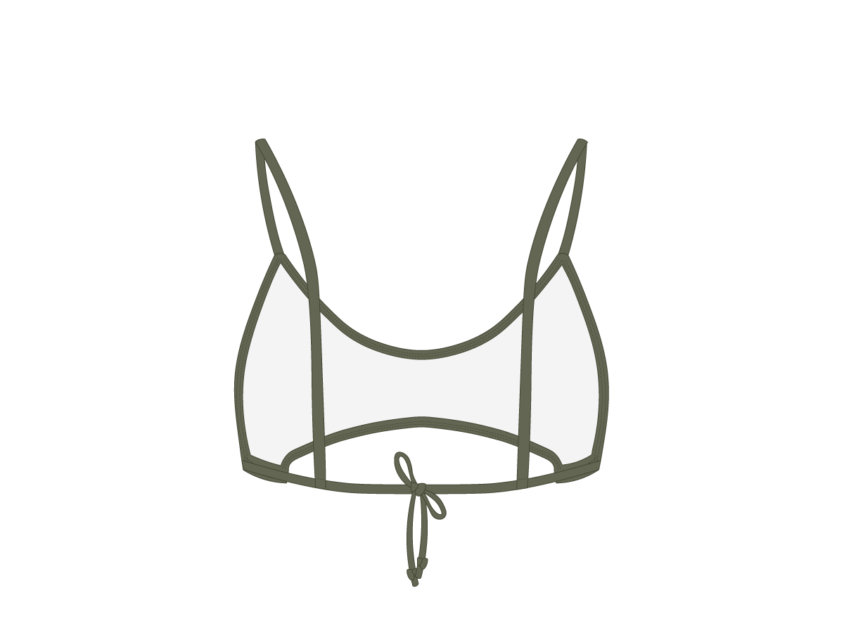 Moss Green Split Top