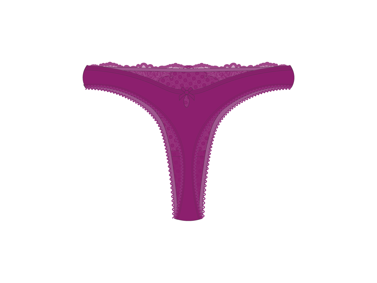 Sweet Cherry Lace Bow panties