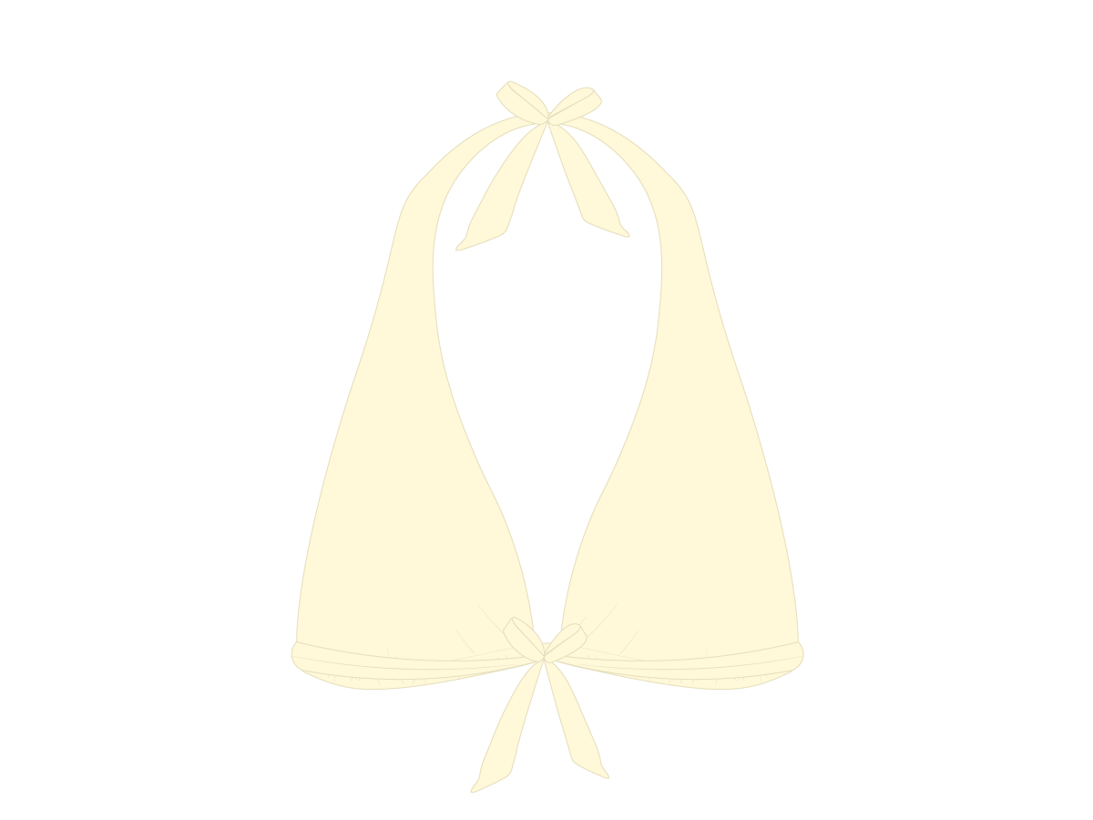 Vanilla Tie-Knot Bikini Top