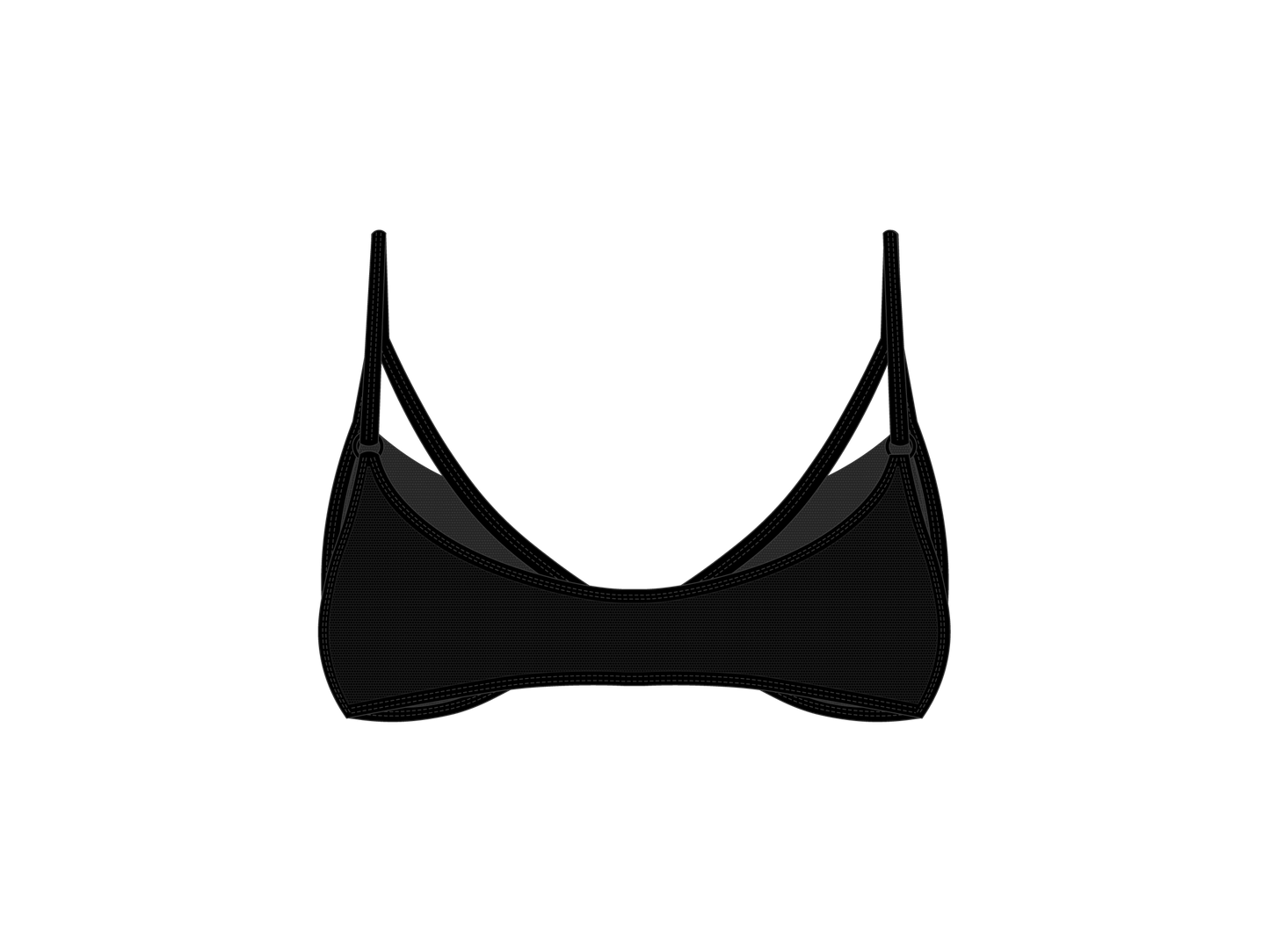 Black Strappy Mesh Bralette