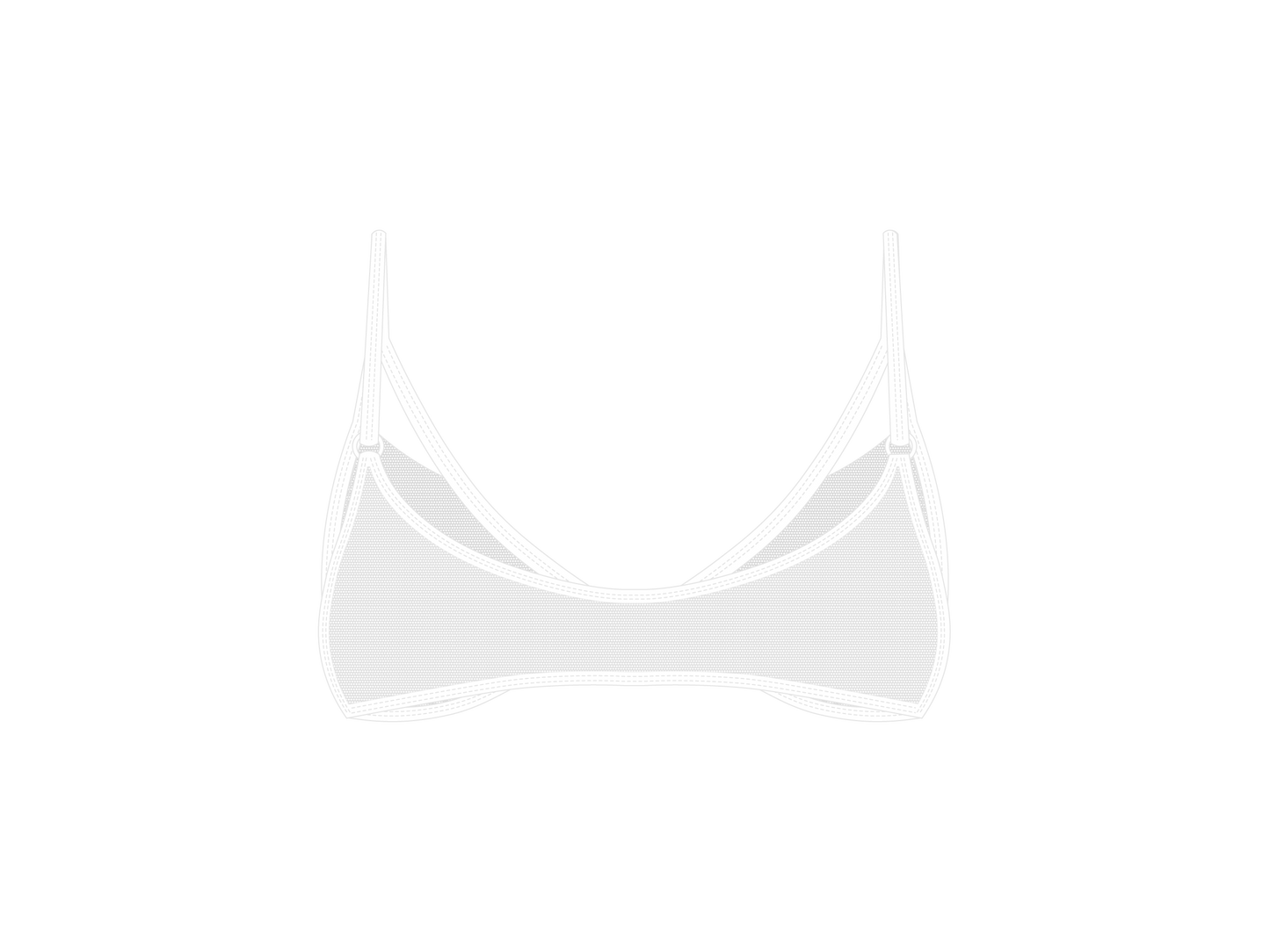 White Strappy Mesh Bralette