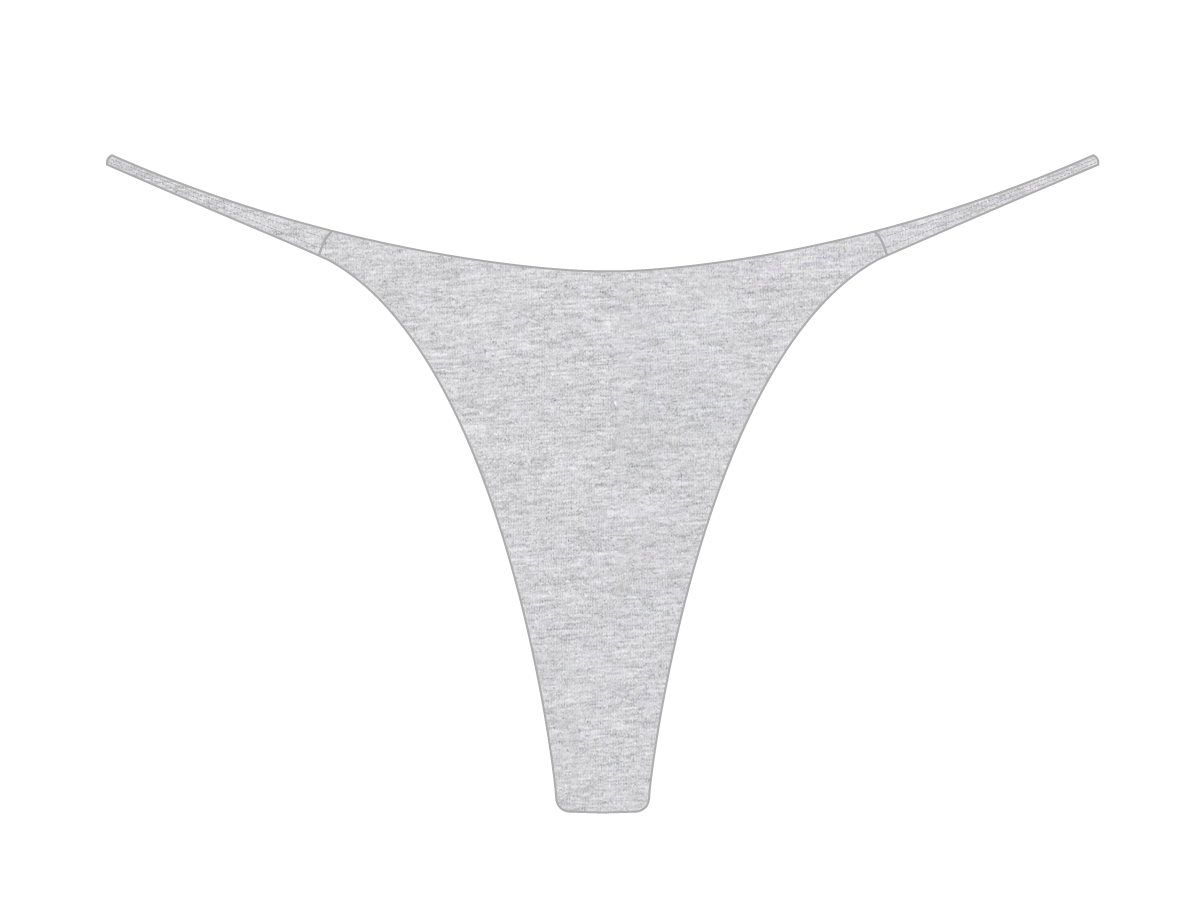 Coal Grey Scrunch Thong