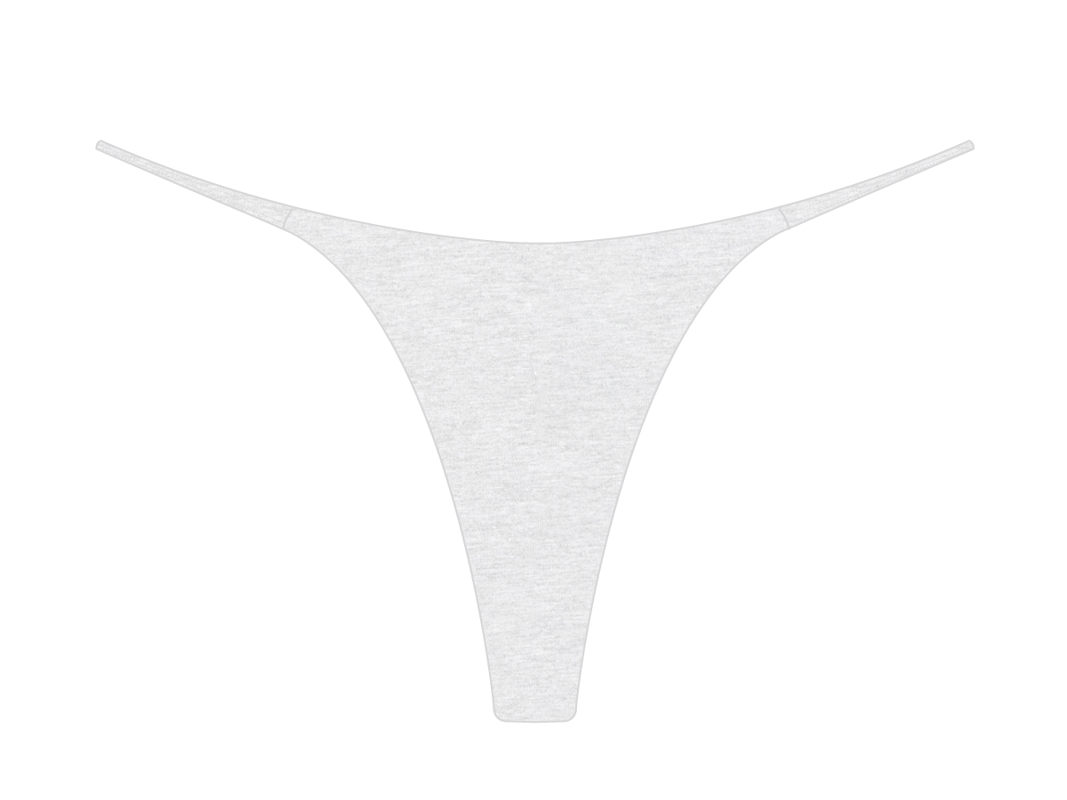 Feather Grey Scrunch Thong