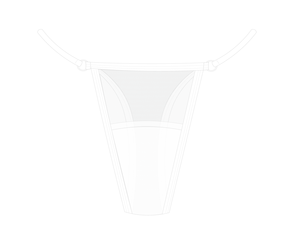 White Mesh Lace Thong Panty