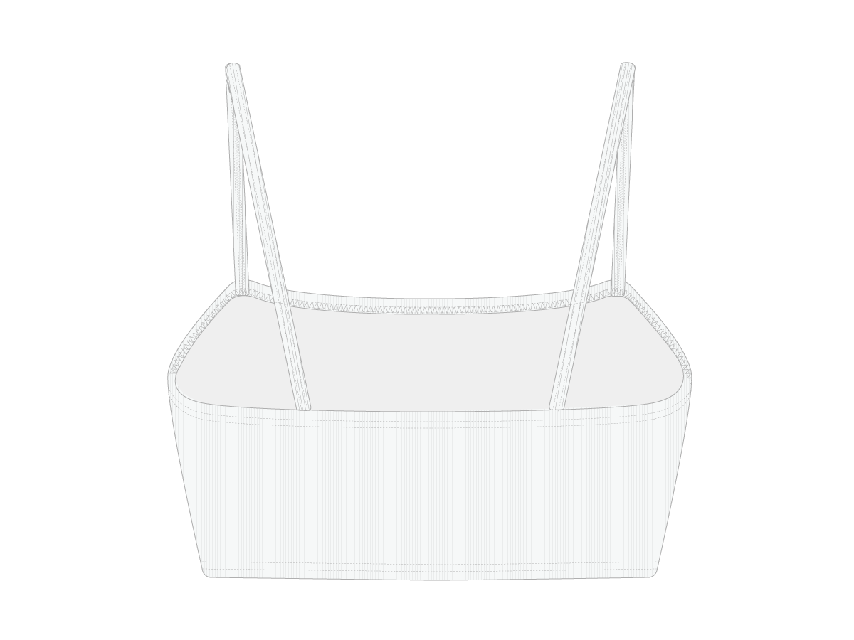 Venice White Camisole Ribbed Top