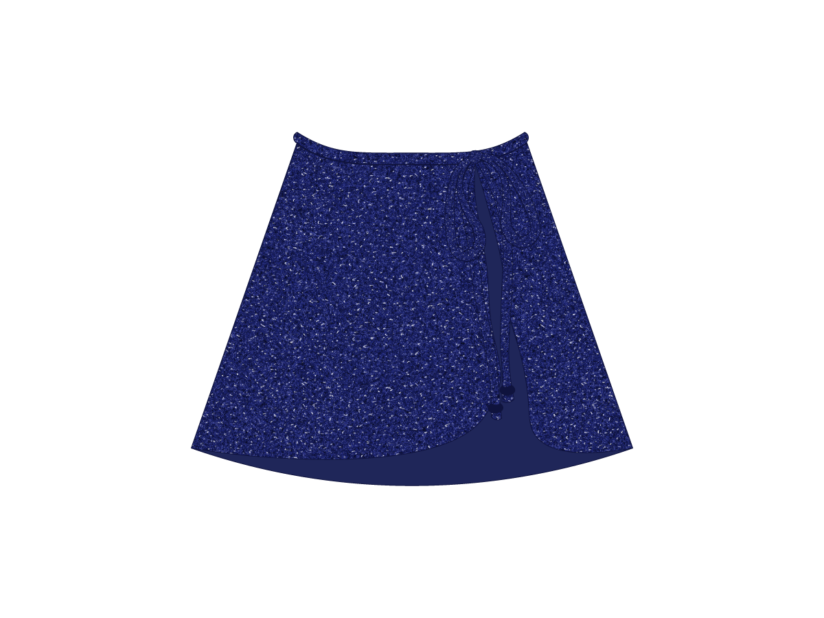Sapphire Shimmer Wrap Skirt