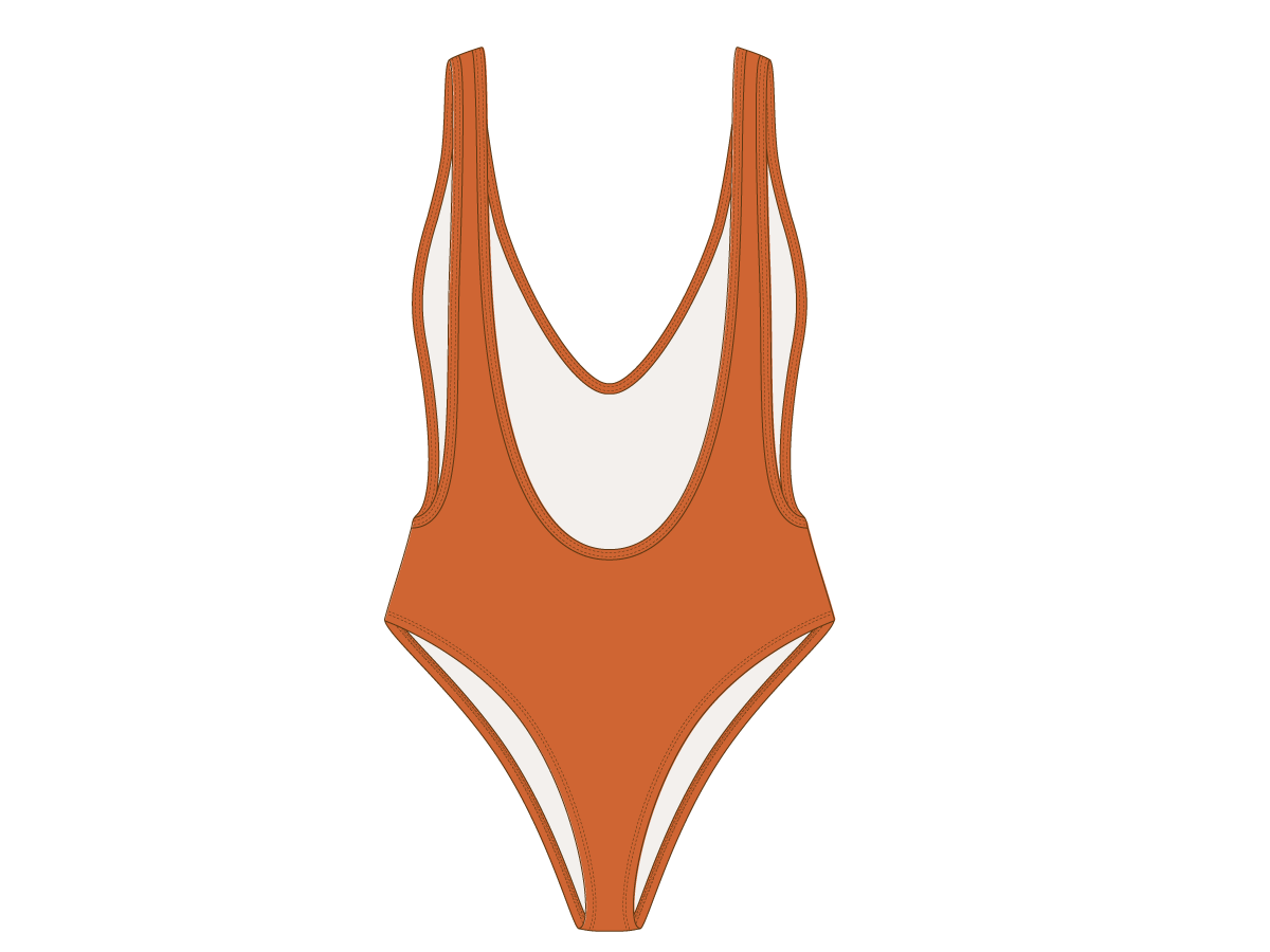 Burnt Orange Rio One-Piece