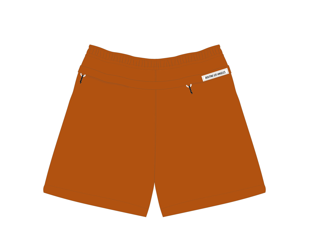 Burnt Orange Pool Shorts