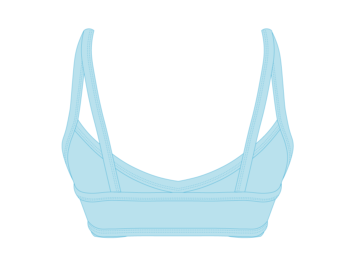 Cloudy Blue Sporty Top