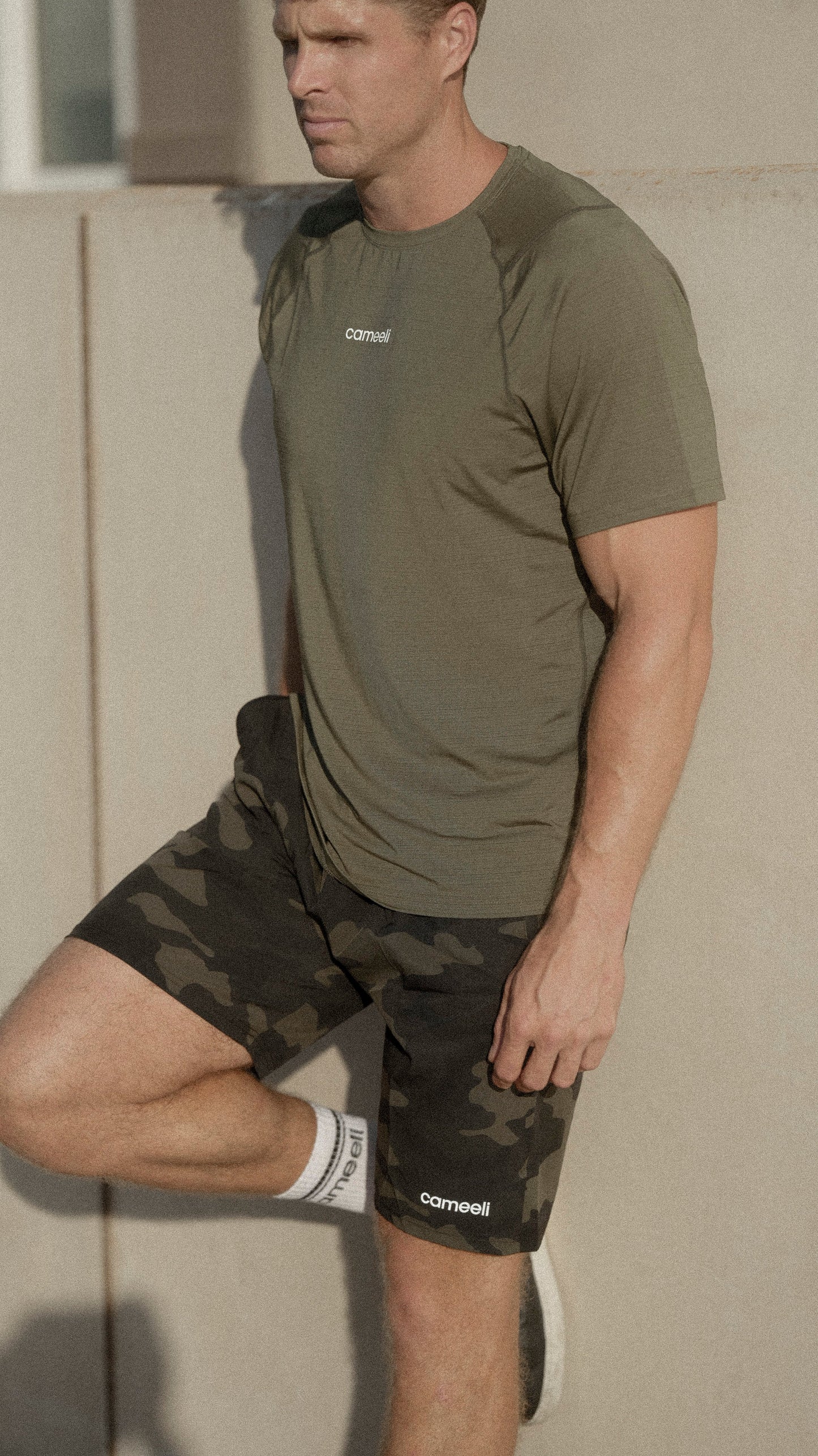 Army Green Flex Tee - Men