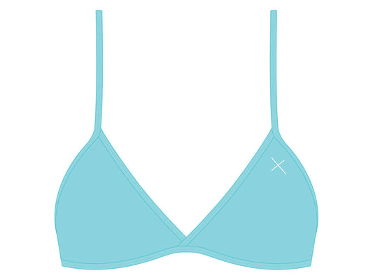 Aqua-blue fitted top