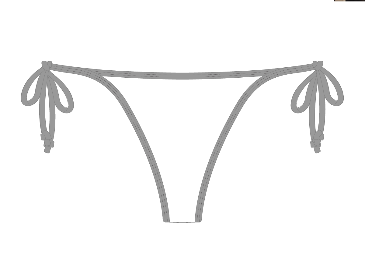 Arctic White Side-Tie Bottom