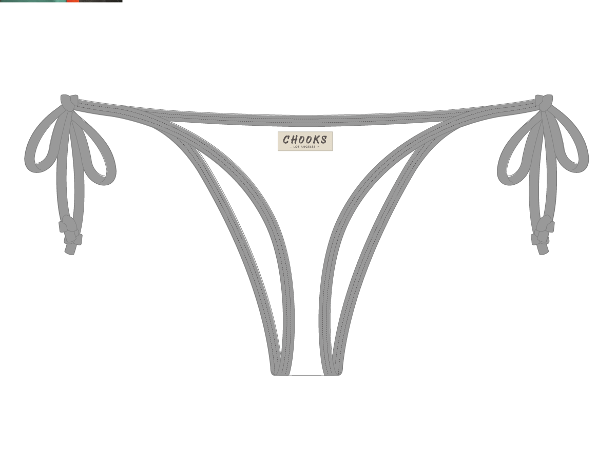 Arctic White Side-Tie Bottom